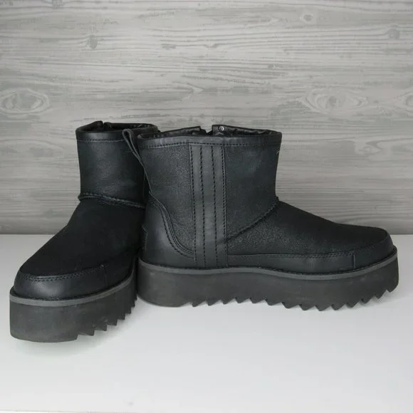 UGG Black Leather Ankle Booties - Picture 6 of 6